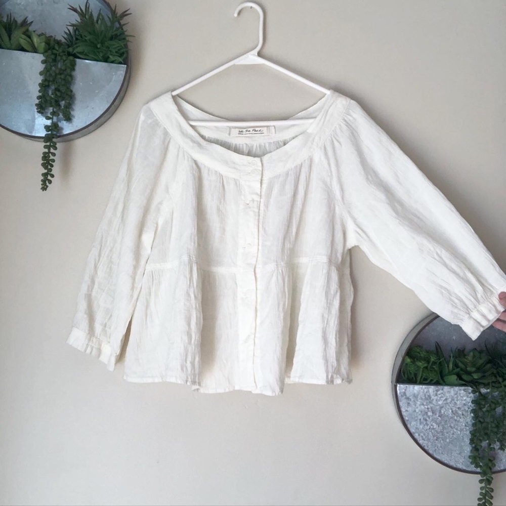 Free People Linen Blouse